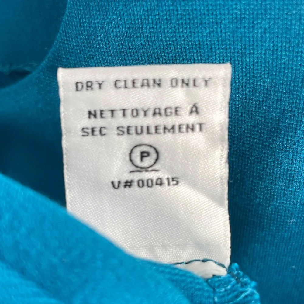 Diane Von Furstenberg Saturn Teal Short Sleeve Sheath Dress.